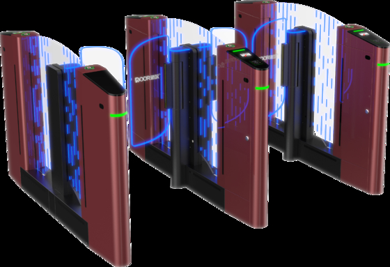 DOOR Turnstile Silver Red Gold Speed Gate With IC Card Face Recognition