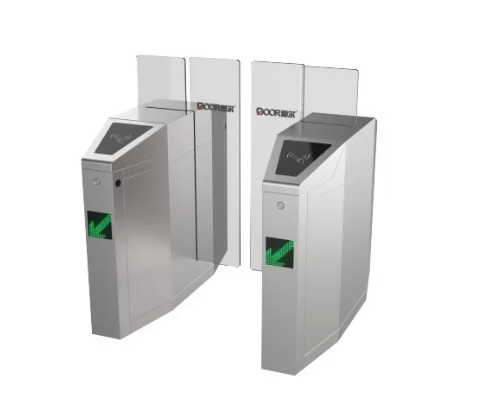 40W 550mm Width Cards Reader Glass Sliding Turnstile
